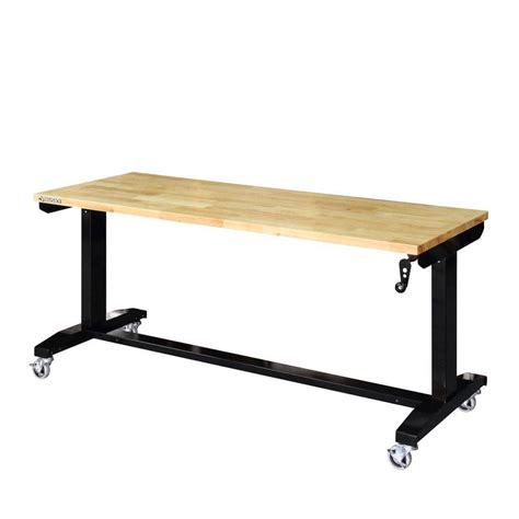 It features a durable, solid wood surface. . Home depot table top